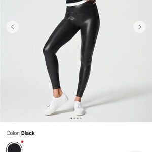 Spanx shape faux leather leggings